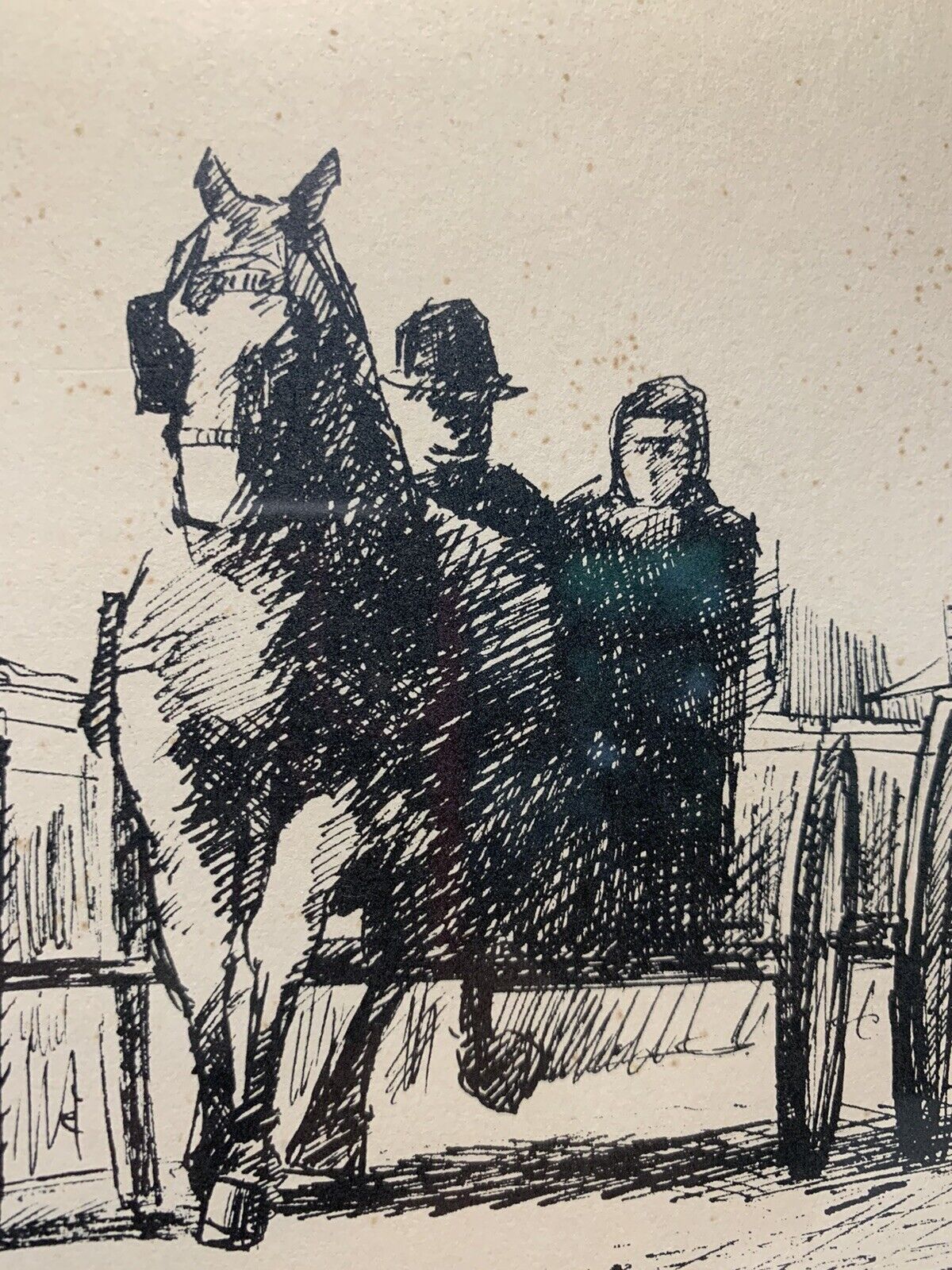 Canadian Artist Peter Etril Snyder: Vintage Mennonite Ink Drawing