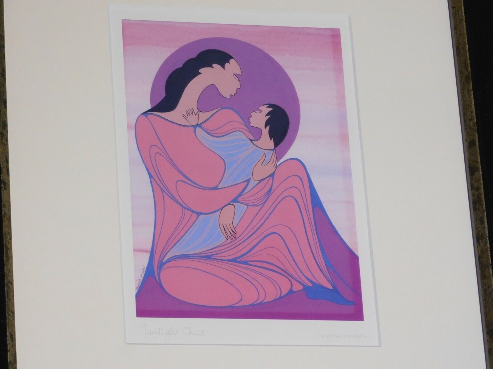 Vintage Canadian Art Card "Twilight Child" Maxine Noel