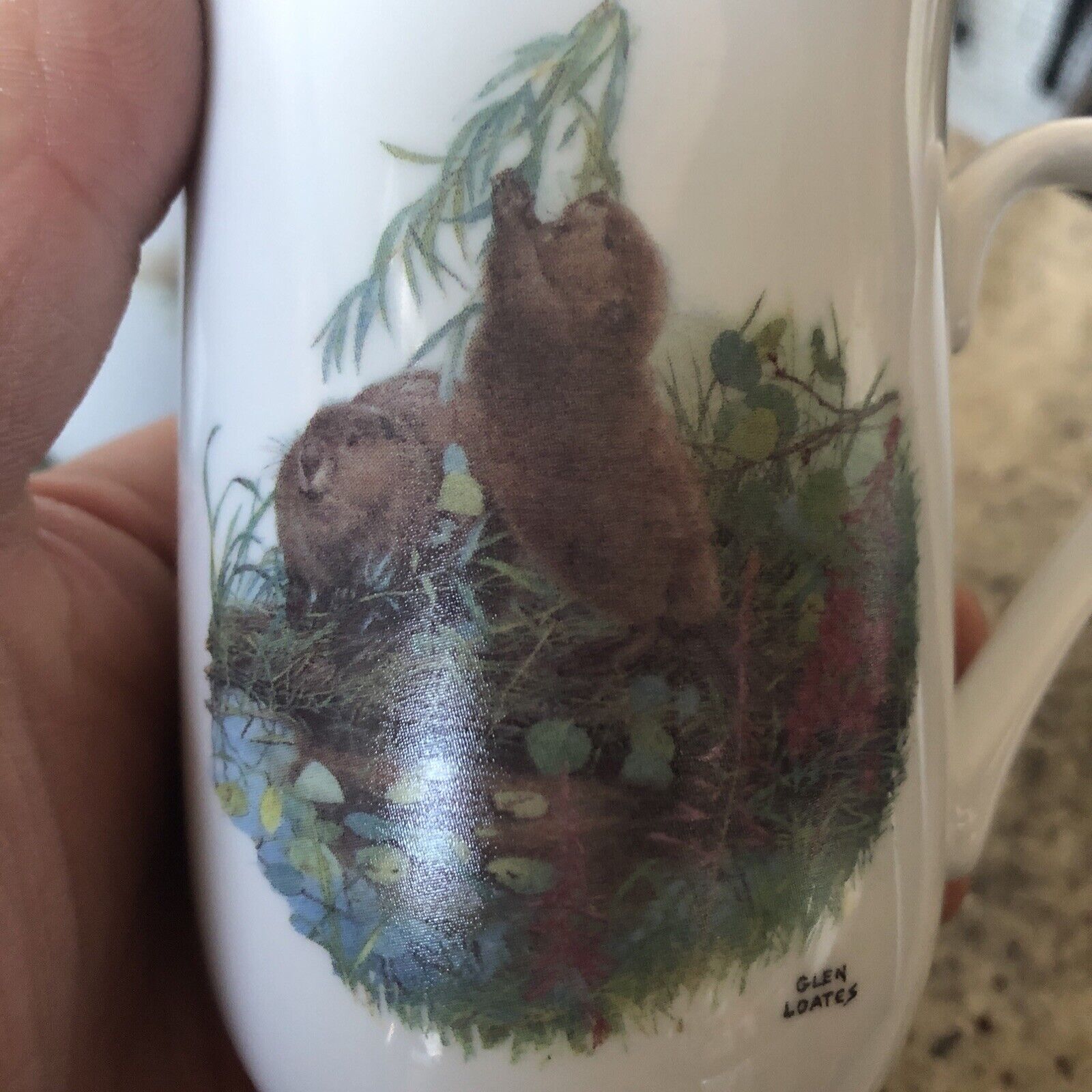 Glen Loates Wildlife 4 Tea Cups Vintage Collection