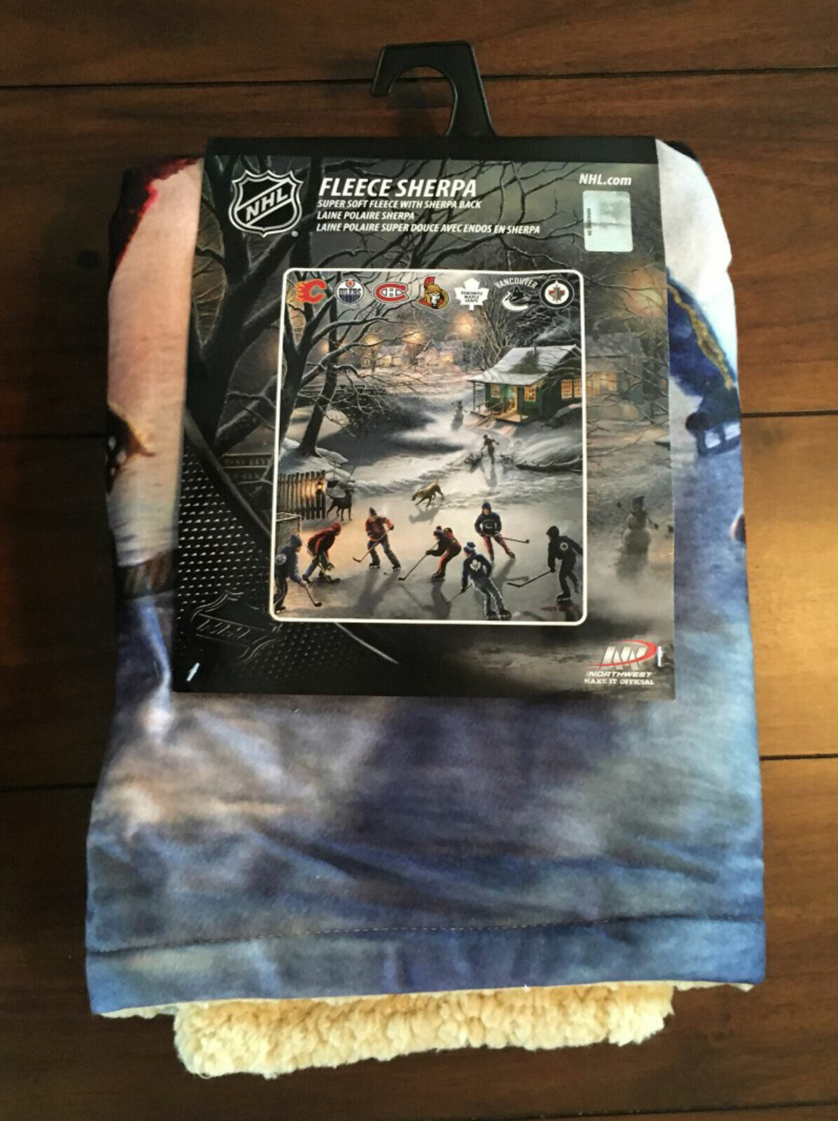 NHL Canadian Teams Vintage Scene Sherpa Throw