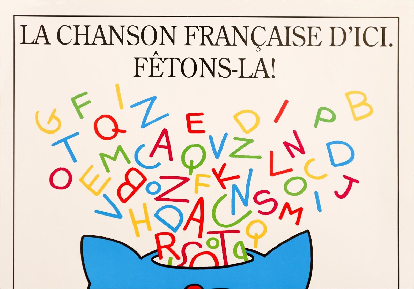 1991 Canadian Poster: La Chanson Française D'Ici - Fêtons-là!