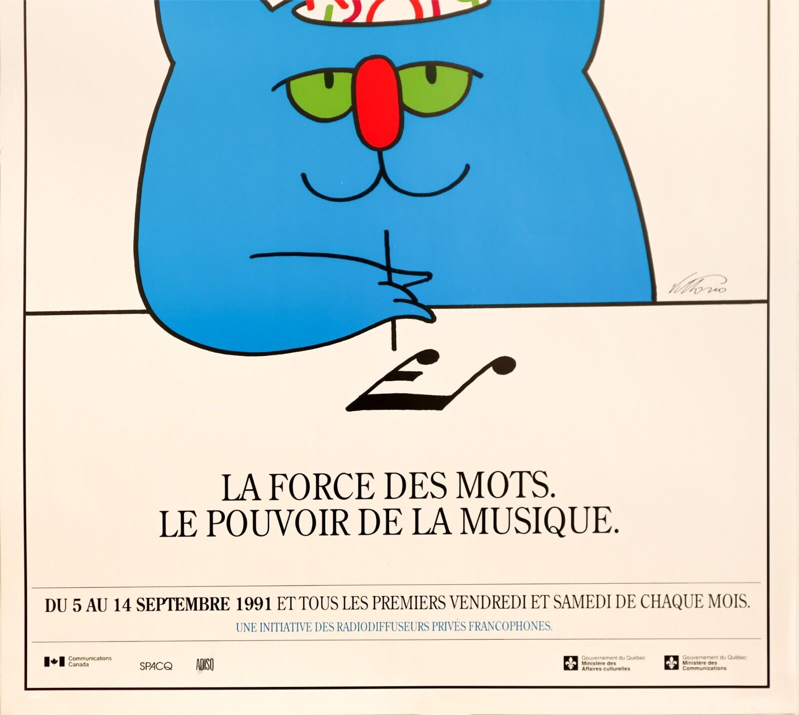 1991 Canadian Poster: La Chanson Française D'Ici - Fêtons-là!