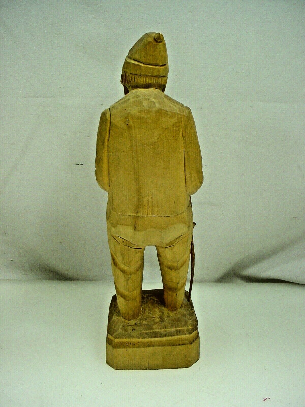 Vintage Canadian Wood Sculpture: Old Man & Woman