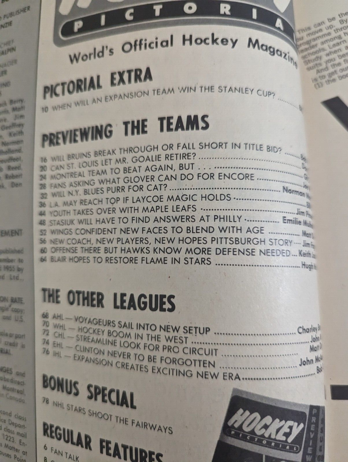 1969 Vintage Hockey Pictorial Magazine - Montreal Canadiens