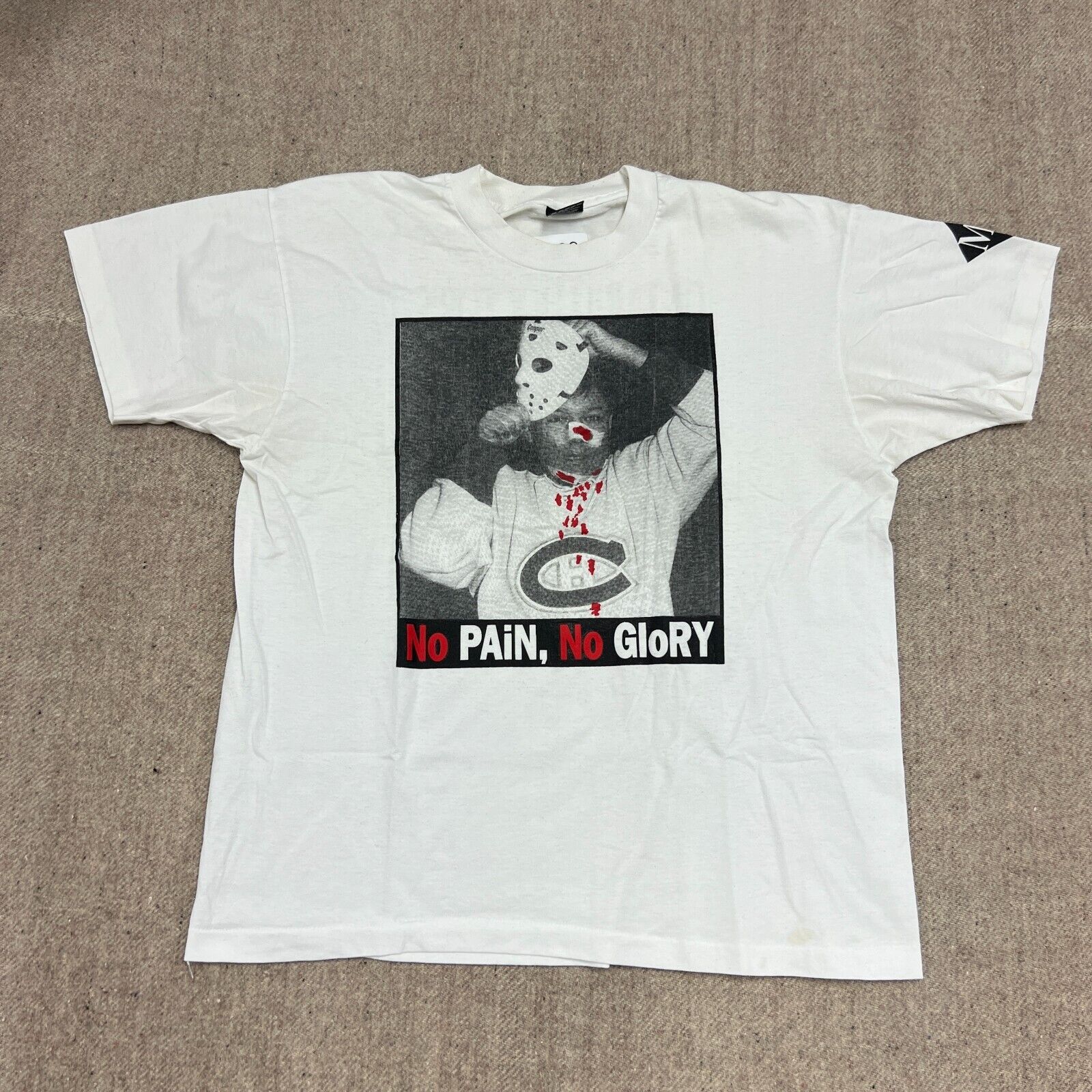 Montreal Canadians XL Vintage White Hockey Shirt