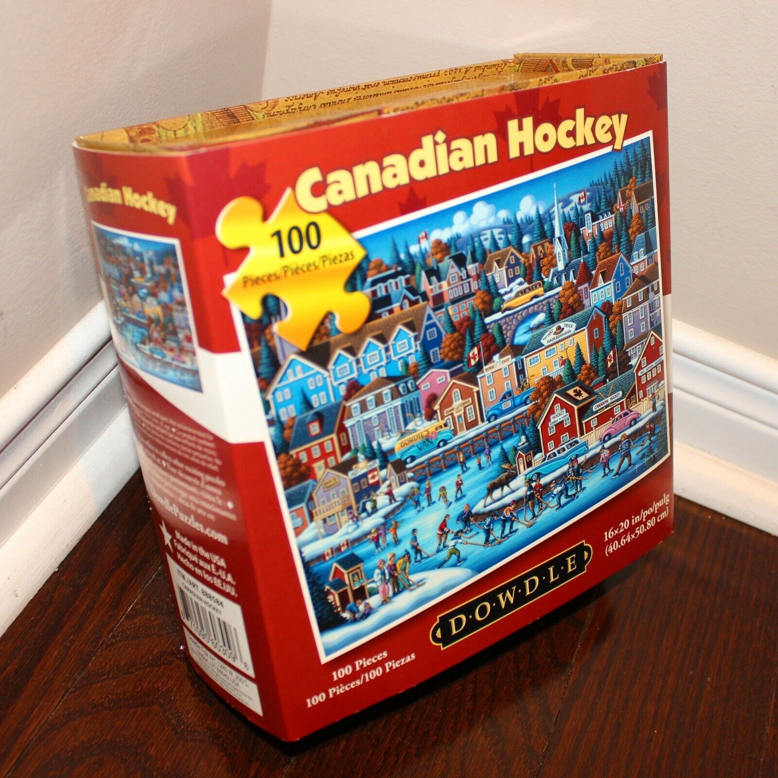Vintage Canadian Hockey Puzzle, 100 Pieces