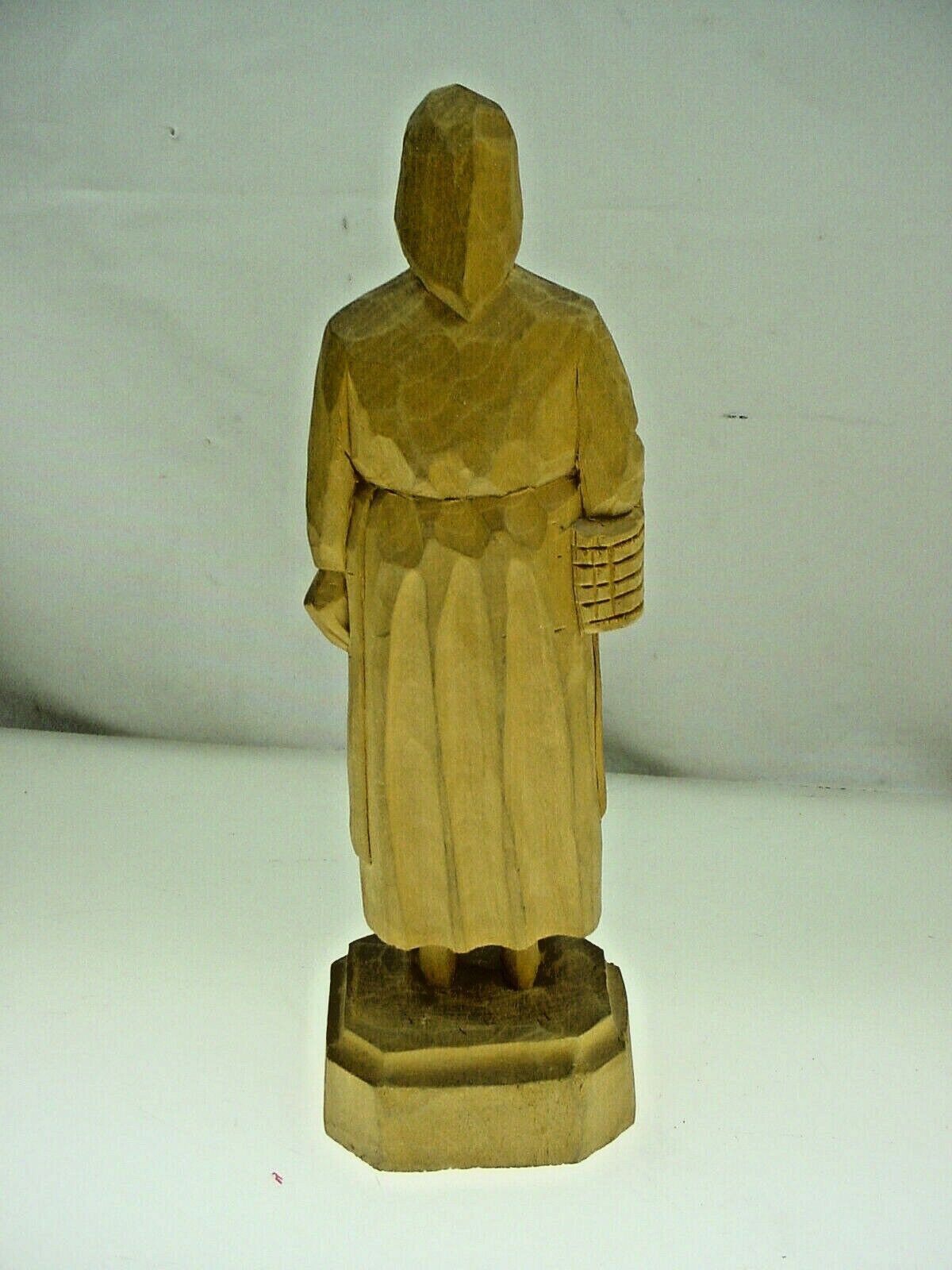 Vintage Canadian Wood Sculpture: Old Man & Woman