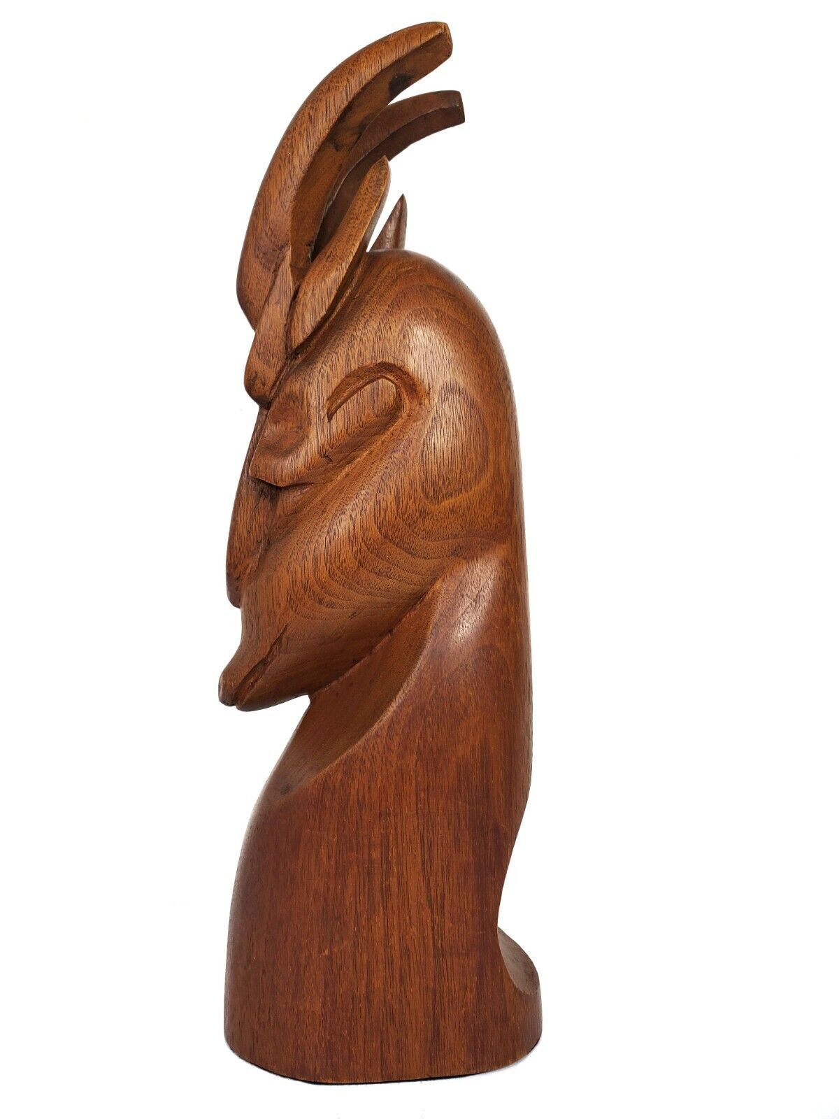 Solid Teak Wood Gazelle Antelope Vintage Sculpture