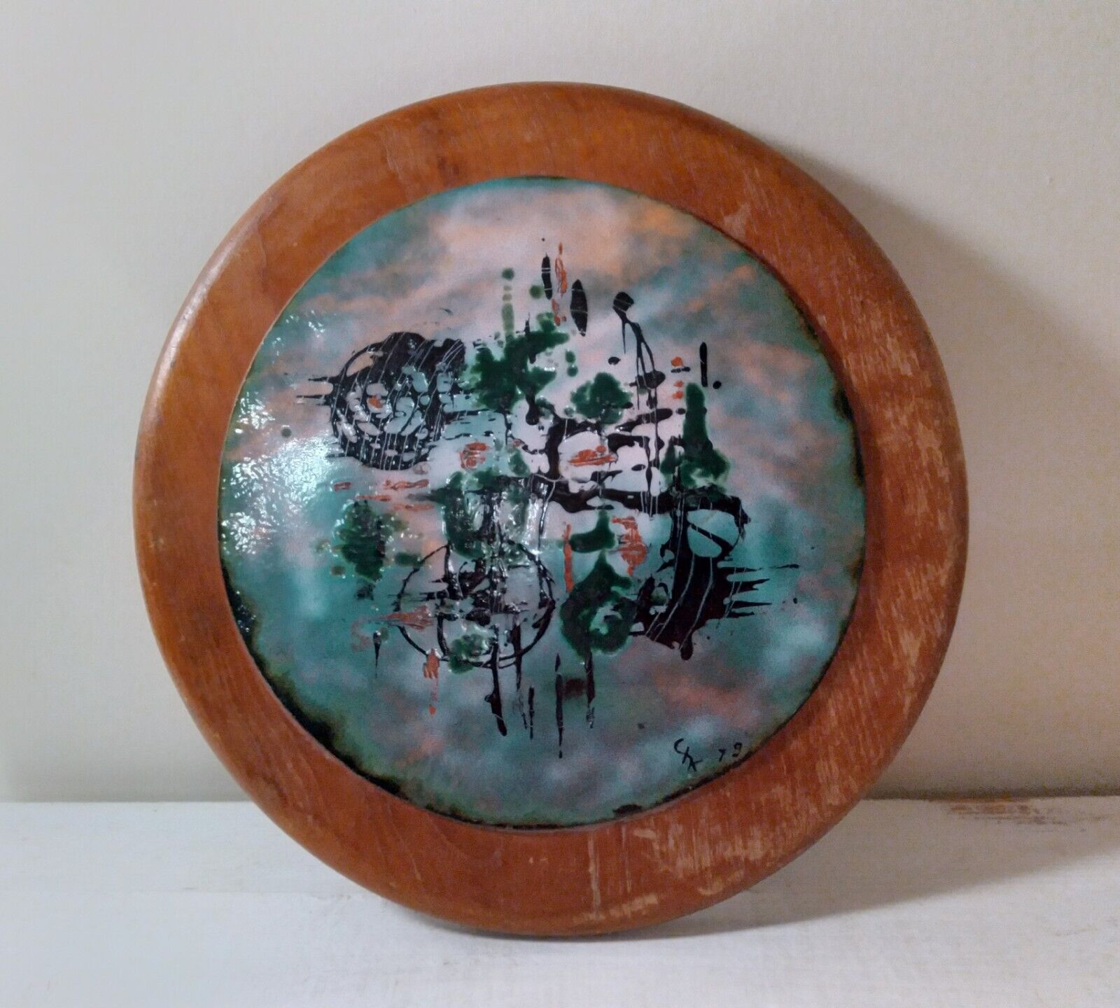 Handcrafted Vintage Canadian Indigenous Decor - Wood & Enamel