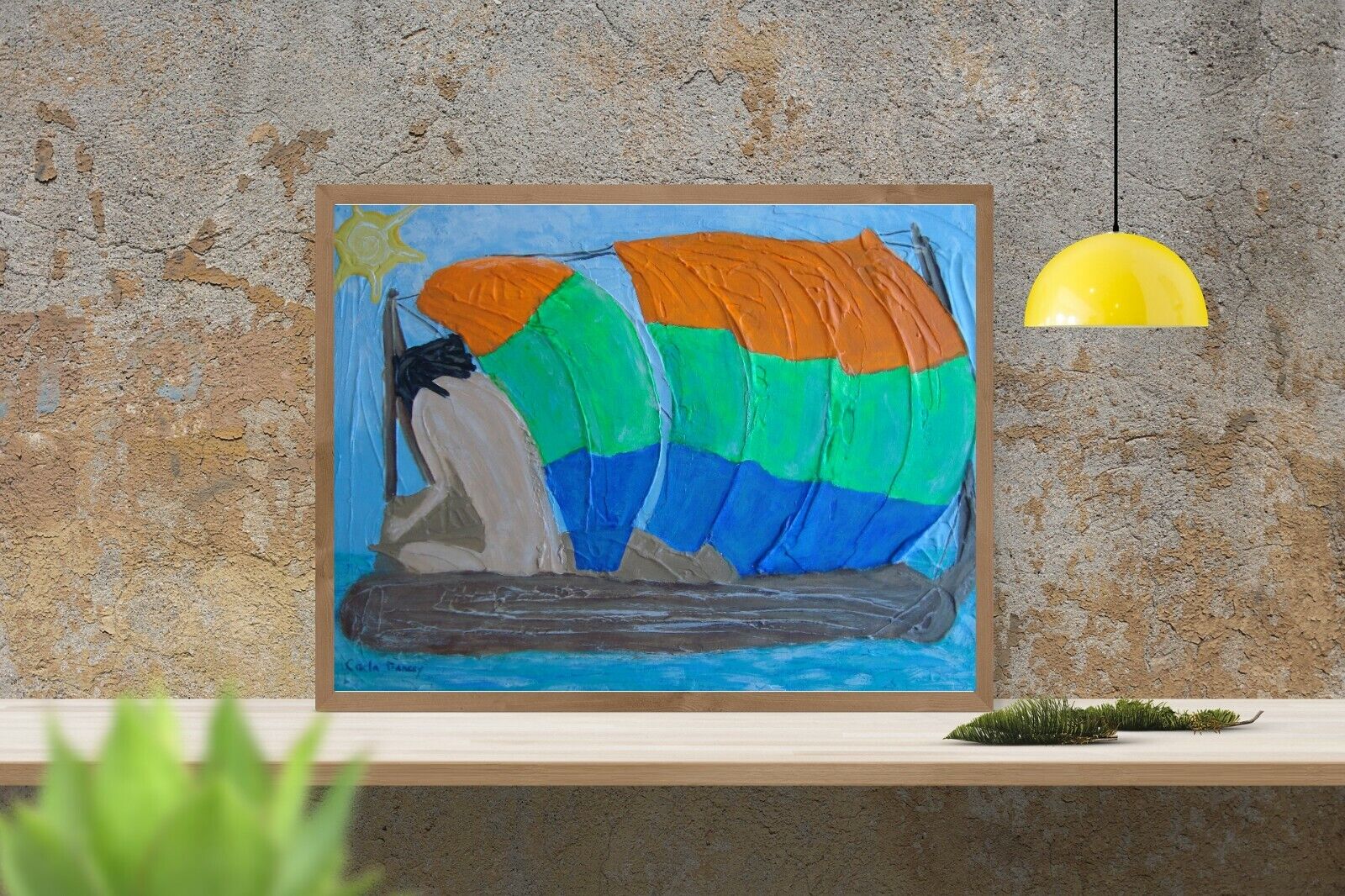 Seascape Art by Carla Dancey - Catamaran Boat