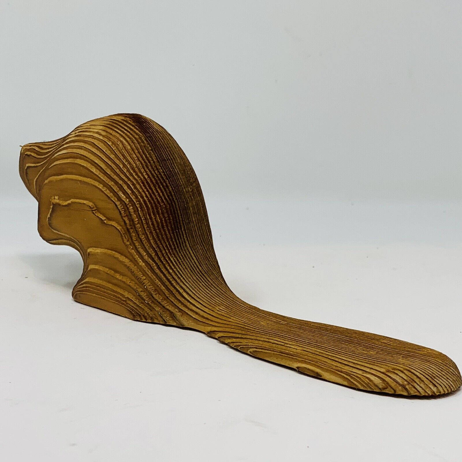 Vintage Cedar Carved Beaver – Unique Quebec Art