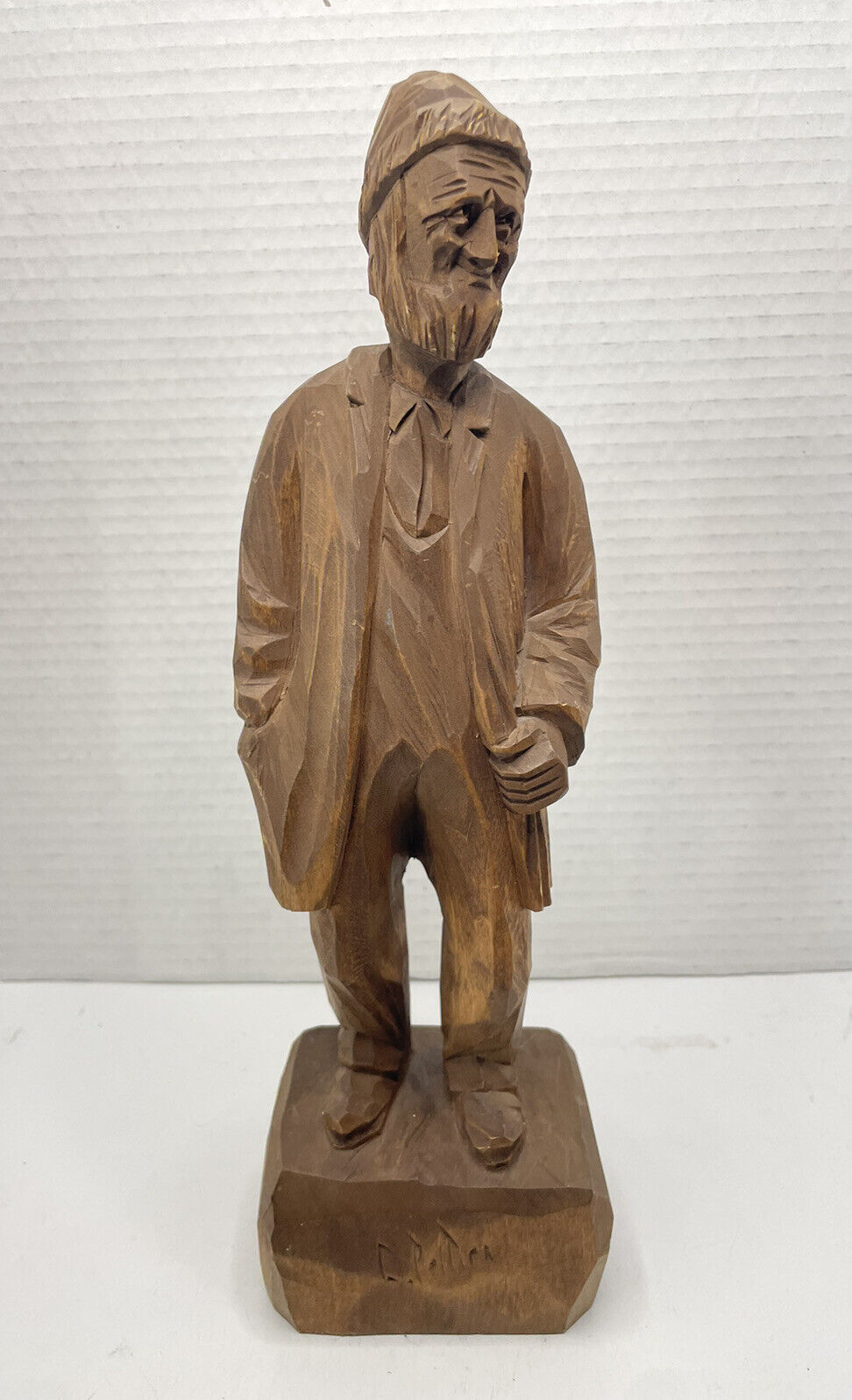 Vintage Canadian Wood Carving 12" Folk Art