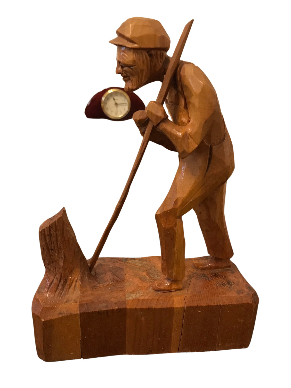 Canada Whittler Carves Floating Log Down River