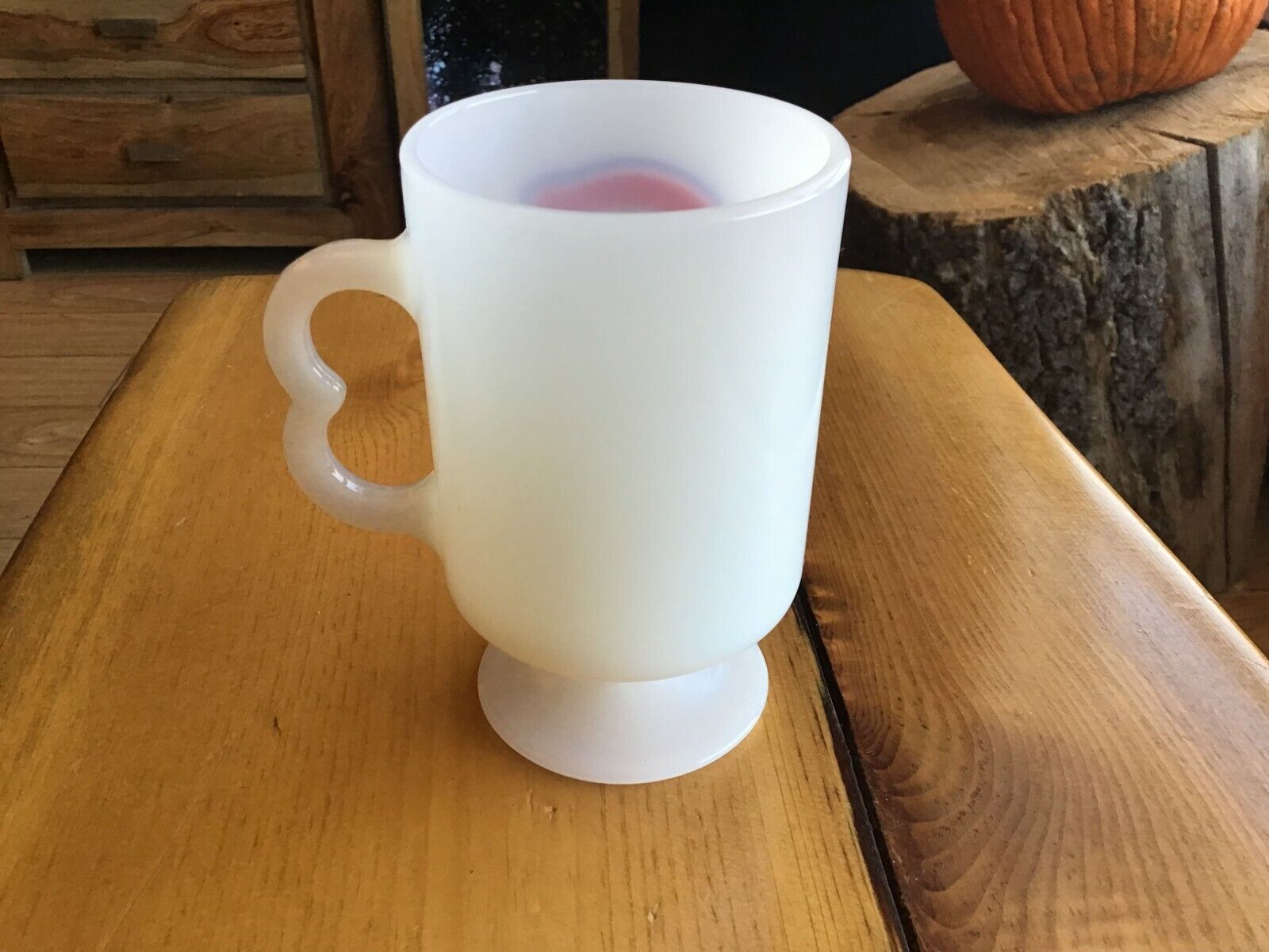 1970's NHL Montreal Canadians Vintage Milk Glass Mug