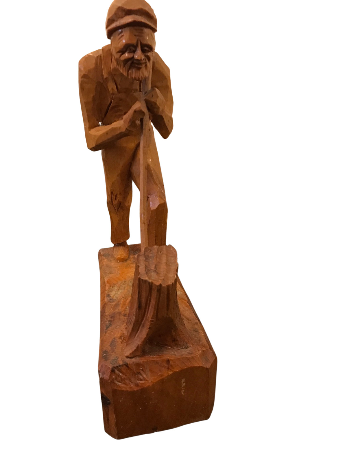 Canada Whittler Carves Floating Log Down River