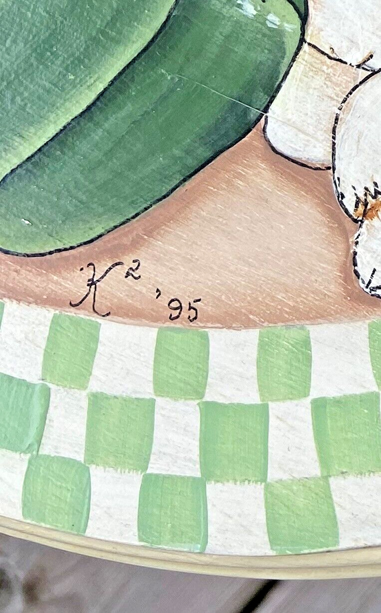 Vintage 1995 Lazy Susan Gnomes Garden Art