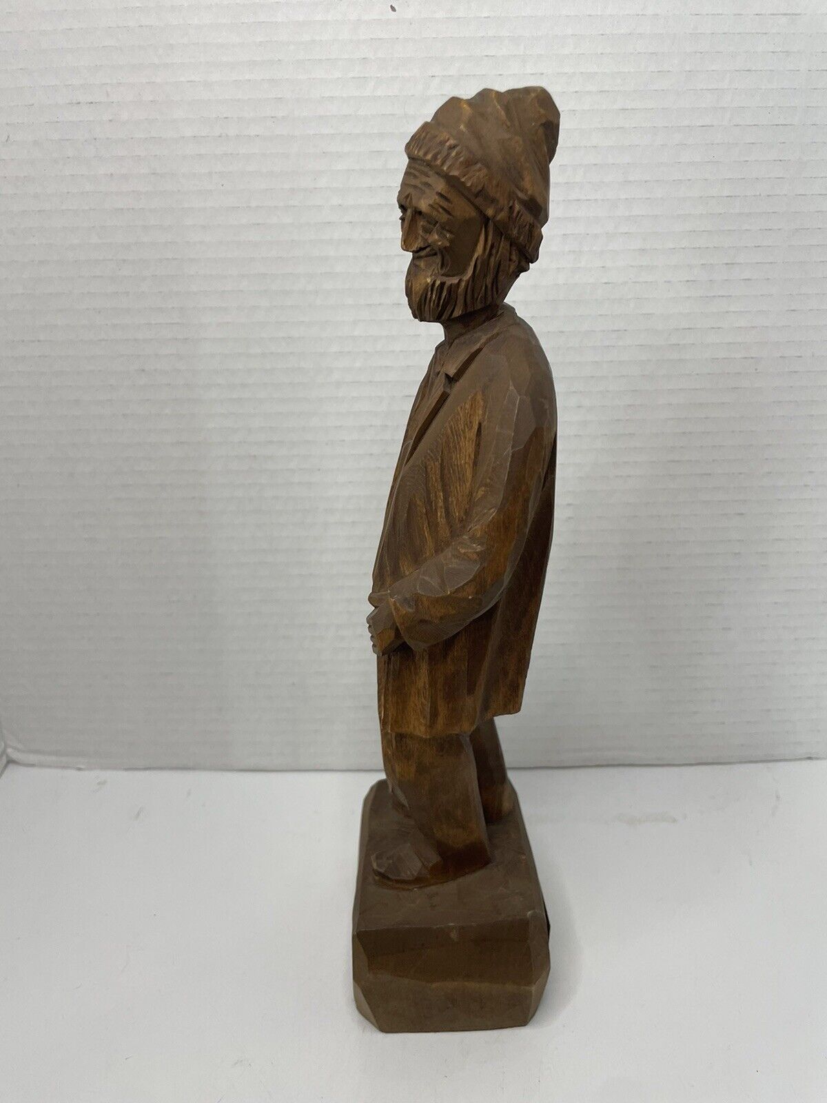 Vintage Canadian Wood Carving 12" Folk Art