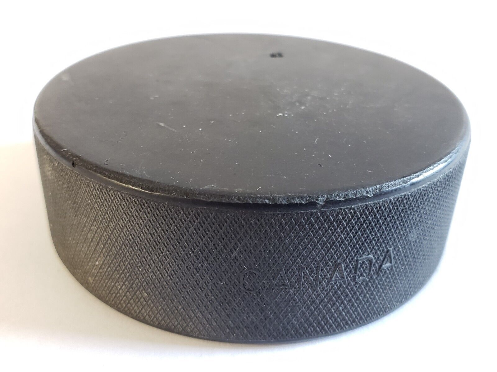 Vintage Canadian Hockey Puck - Vanier Game Team