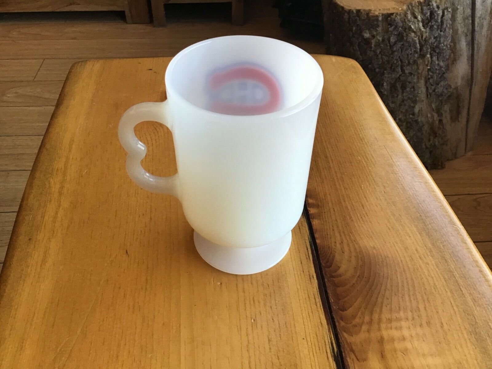1970's NHL Montreal Canadians Vintage Milk Glass Mug