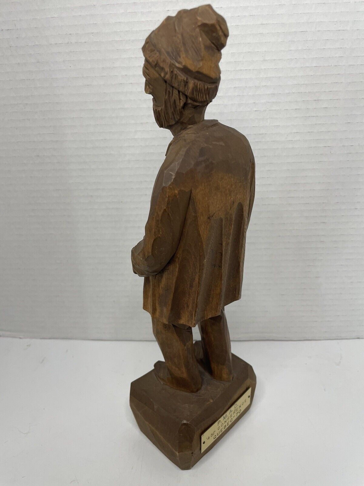 Vintage Canadian Wood Carving 12" Folk Art