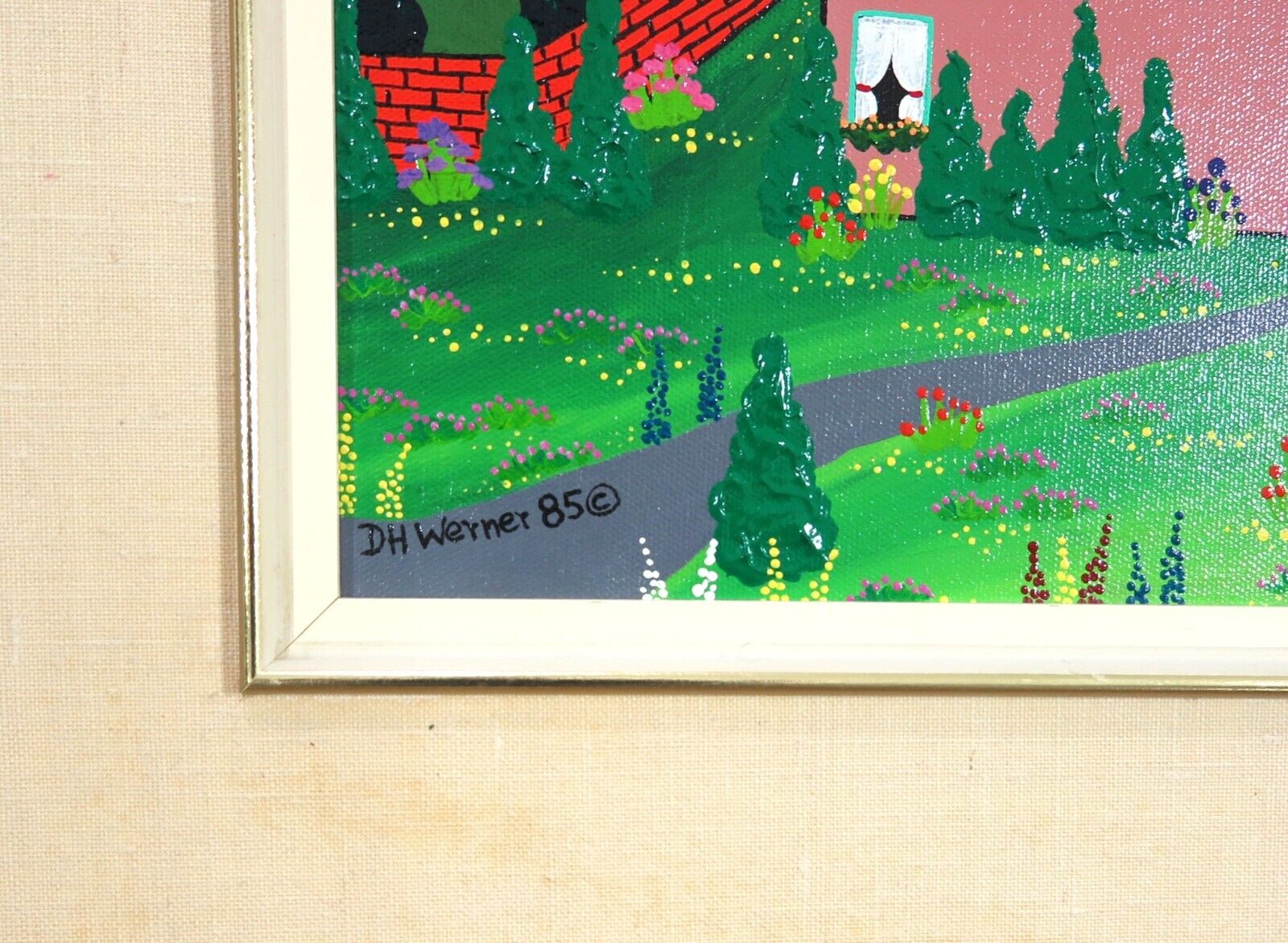 German Canadian Naive Folk Art 1985 Painting
