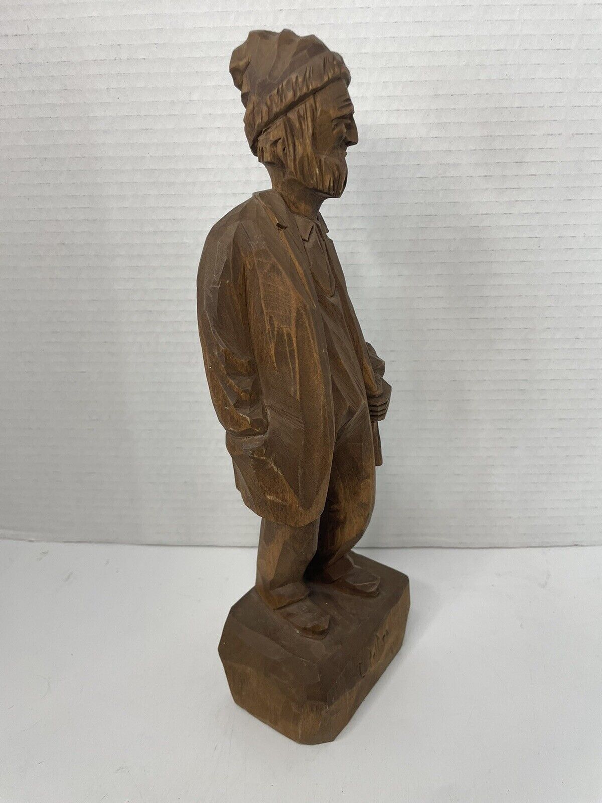 Vintage Canadian Wood Carving 12" Folk Art