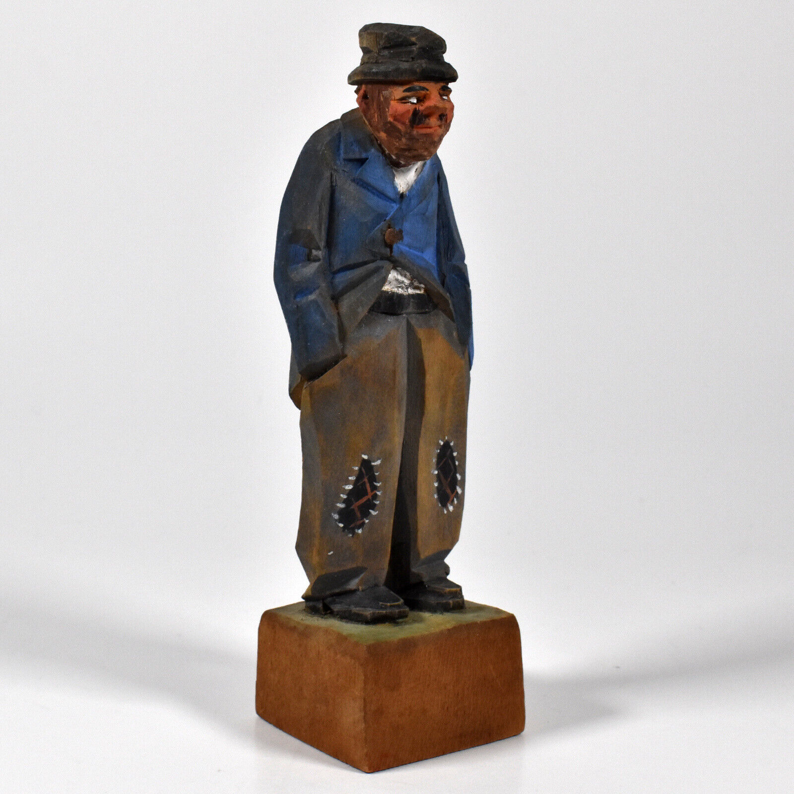 5" French Canadian Vintage Folk Art Wood Figurine