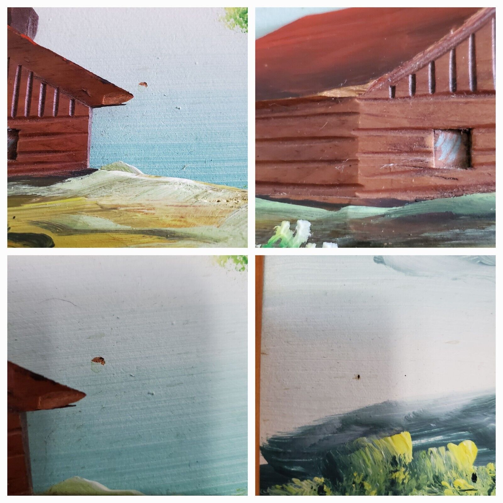 Canadian Summer 3D Painting Wood Plaque 17x13" Framed