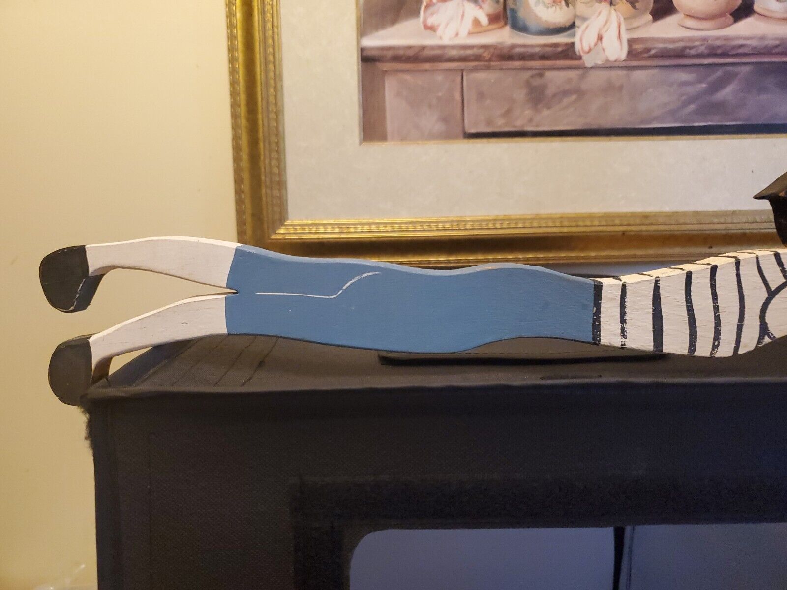 Hand-painted Folk Art Canada Man Playing Horn