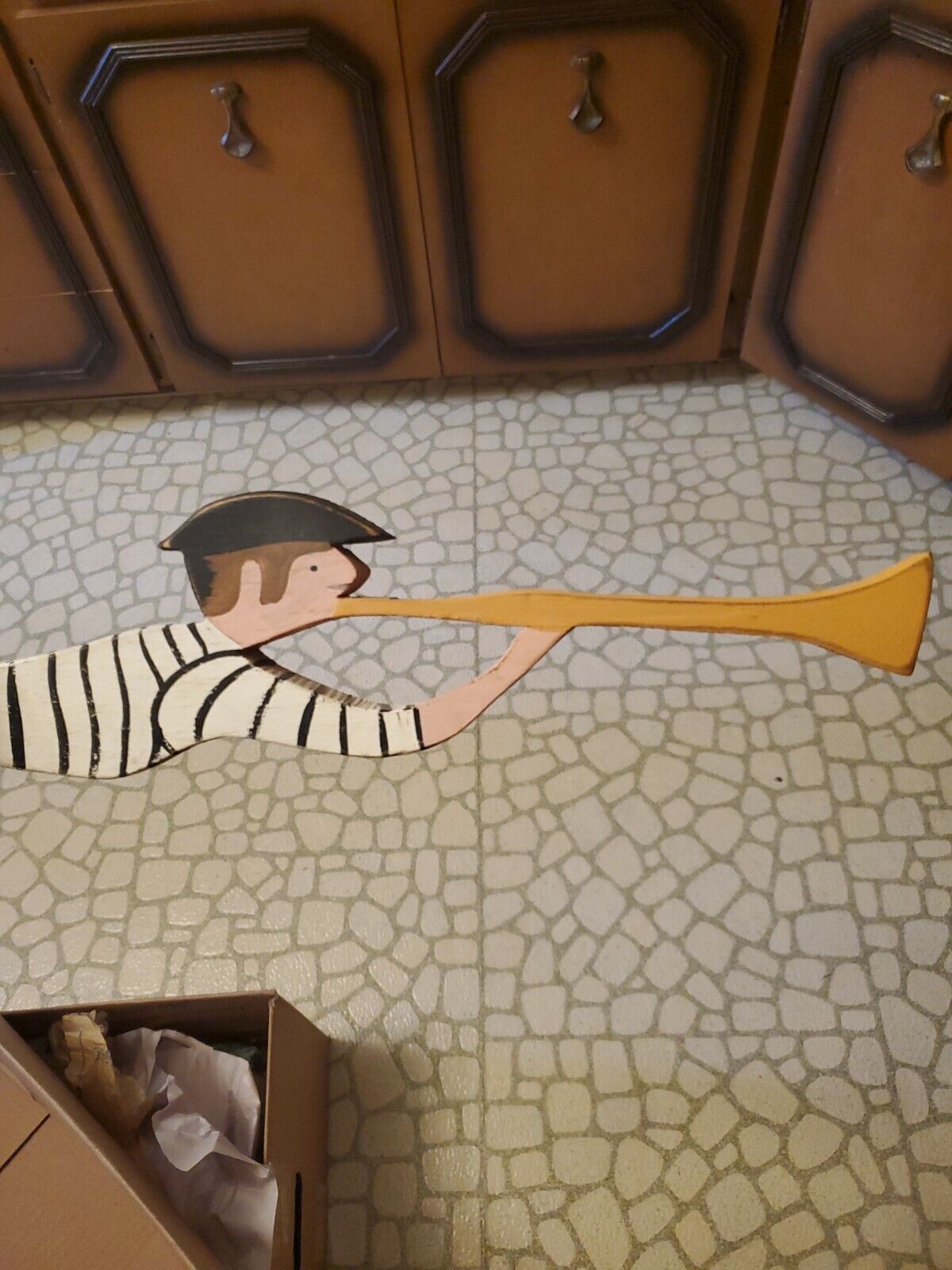 Hand-painted Folk Art Canada Man Playing Horn