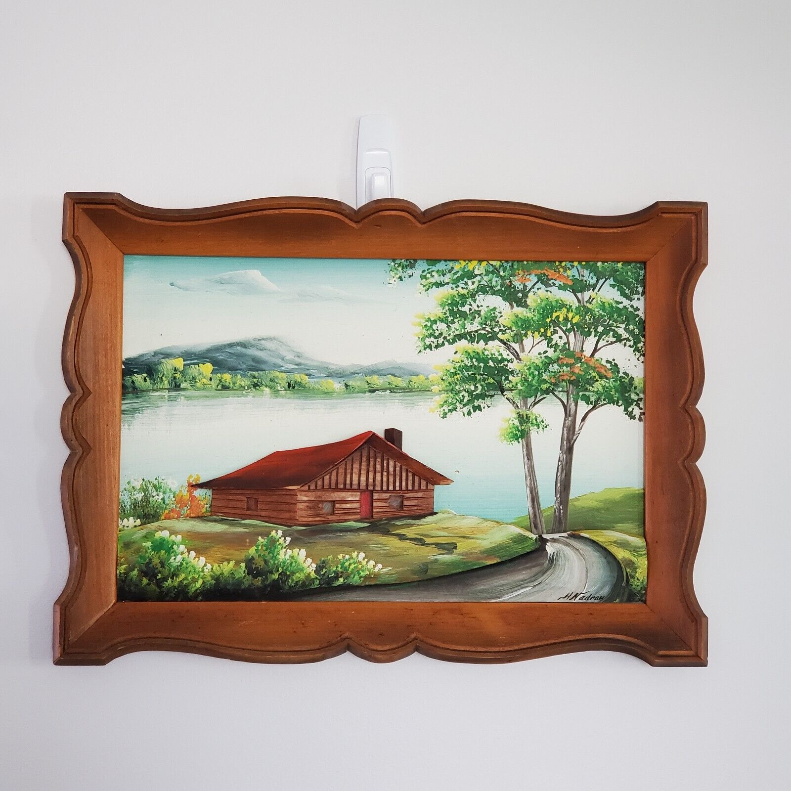 Canadian Summer 3D Painting Wood Plaque 17x13" Framed