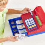 Vintage Pretend Play Cash Register Toy for Kids