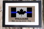 Vintage Canadian Thin Blue Line Print Gift