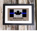 Vintage Canadian Thin Blue Line Print Gift