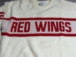 Vintage Detroit Red Wings Sweater Cliff Engle Wool Blend White NHL XL USA Made