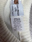 Vintage Detroit Red Wings Sweater Cliff Engle Wool Blend White NHL XL USA Made