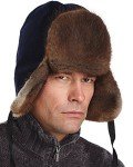 Canadian RCMP Muskrat Fur Trapper Hat - 2XL