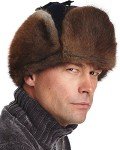 Canadian RCMP Muskrat Fur Trapper Hat - 2XL