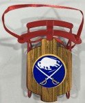Buffalo Sabres Vintage NHL Metal Sled Ornament