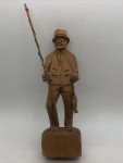 Hand-Carved Vintage Fisherman Art by J.L. Daigle
