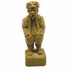 Vintage Signed Hand-Carved Wood Fisherman by J.L. Daigle