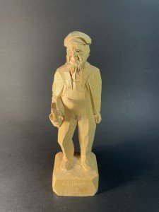 Hand Carved Wood Man with Axe by J.L. Daigle