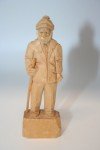 Vintage Folk Art Carved Wood Old Man Figurine