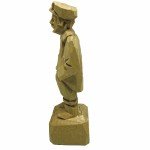 Vintage Signed Hand-Carved Wood Fisherman by J.L. Daigle