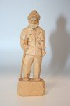 Vintage Folk Art Carved Wood Old Man Figurine