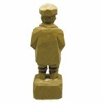 Vintage Signed Hand-Carved Wood Fisherman by J.L. Daigle