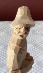 Handmade Wooden Fisherman Figurine from Quebec