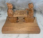 Hand-Carved Wood Checkers Game by D. Daigle