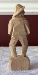 Handmade Wooden Fisherman Figurine from Quebec