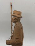 Hand-Carved Vintage Fisherman Art by J.L. Daigle